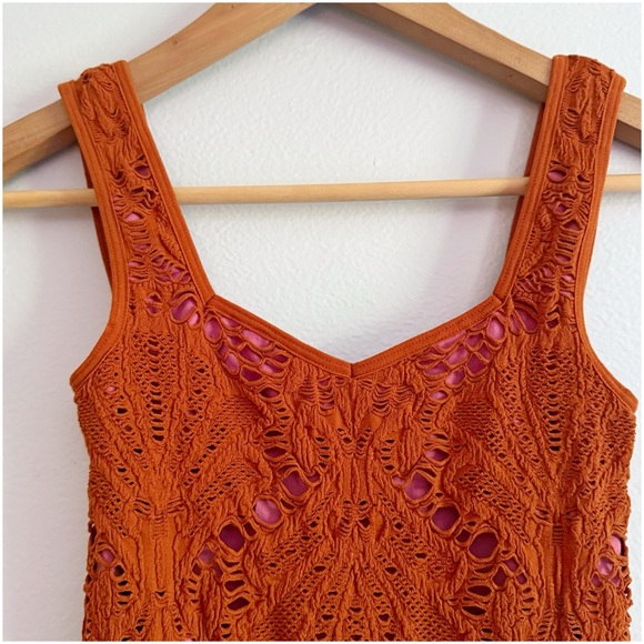 Free People Medallion Crochet Mini Dress XS - Picture 4 of 11